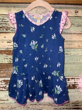 Matilda Jane Blue Floral Ruffle Dress for Girls